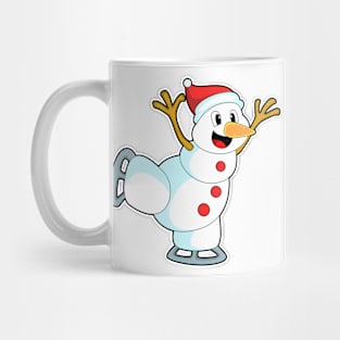 Snowman at Ice skating with Ice skates Mug